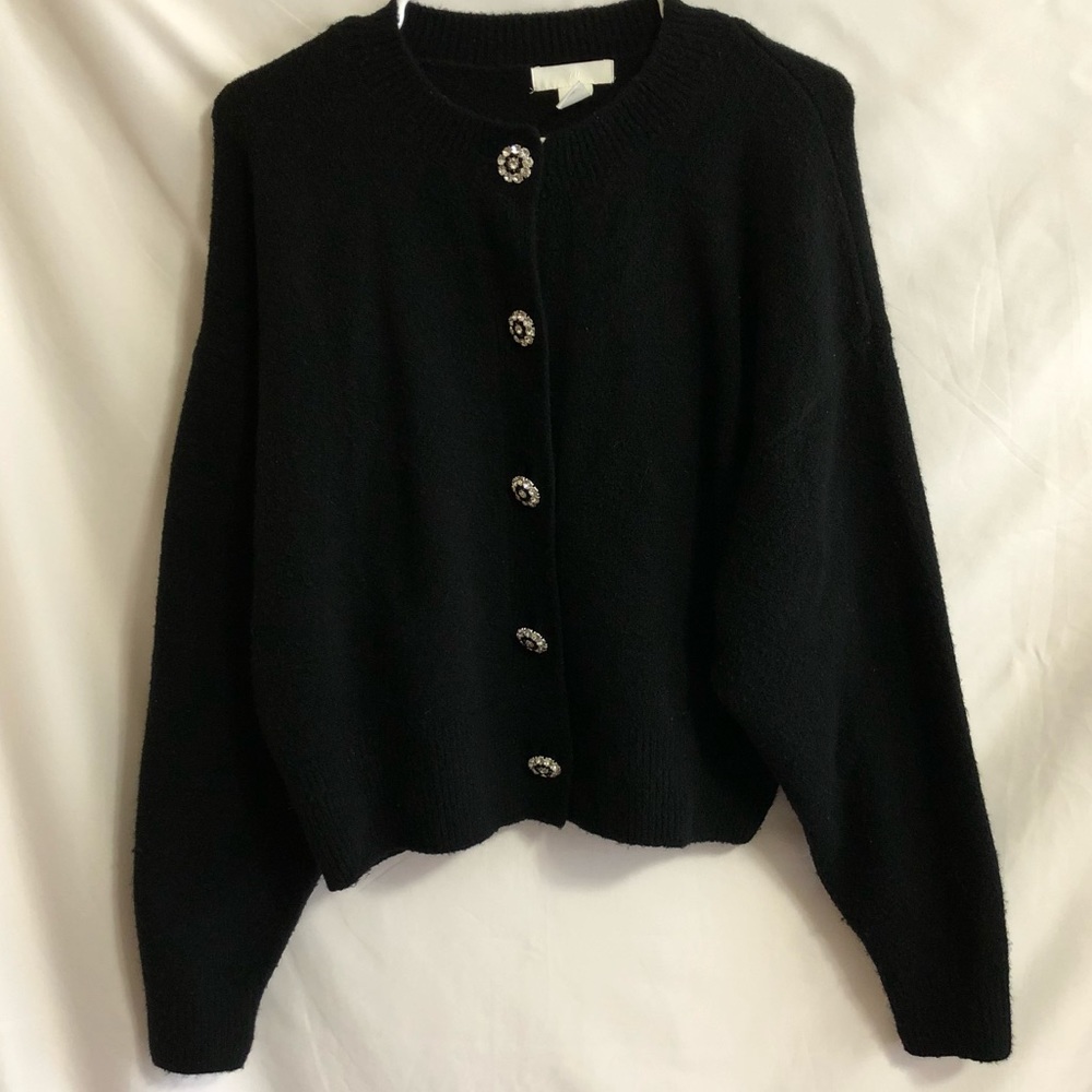 H&M Rhinestone Button Up Cardigan